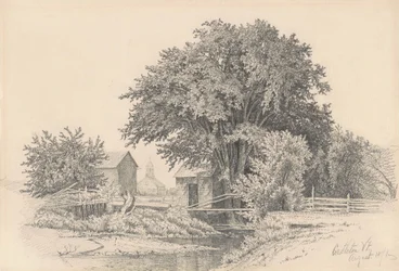 Castleton, Vermont, 1871 (grafit på vævet papir)